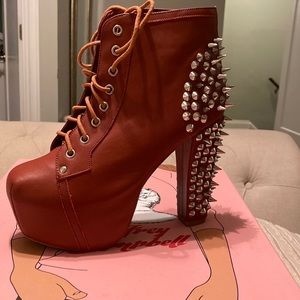Burgundy Jeffrey Campbell platform heels
